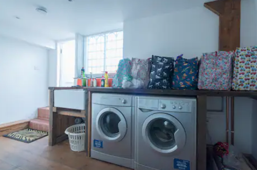 Utility room (normally clear of laundry bags!)